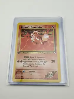 Pokemon TCG Blaine's Growlithe Gym Heroes 62/132 Regular 1st Edition Common - Image 3