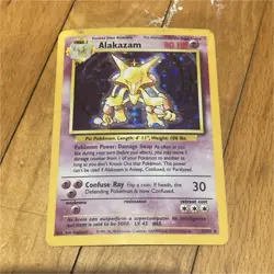 Pokemon Alakazam Base Set Holo Rare 1/102 English Wizards of the Coast - Image 1