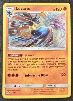 Lucario SM54 Sun & Moon Black Star Promos Cosmos Holo Pokemon TCG 2017 NM/LP - Image 1