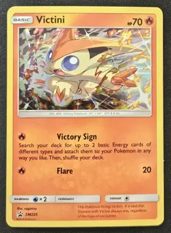Victini SM225 Sun & Moon Black Star Promos Cosmos Holo Pokemon TCG 2019 NM/LP - Image 1