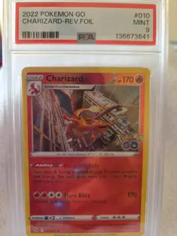 Charizard-Reverse Foil - 2022 Pokemon Go- #010 - PSA MINT 9 - Image 3
