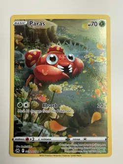 Paras Pokemon Crown Zenith Galarian Gallery GG32/GG70 Full Art Holo Rare NM - Image 1