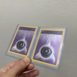 Energy Pokemon Card - Flame Purple Holo LP - TWO CARDS - Image 2