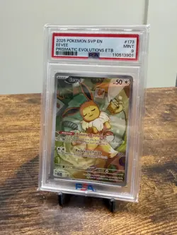 2025 POKEMON SVP PRISMATIC EVOLUTIONS ETB PROMO #173 EEVEE PSA 9 - Image 1