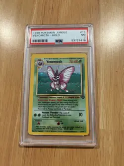1999 POKEMON JUNGLE #13 VENOMOTH-HOLO PSA 7 - Image 1