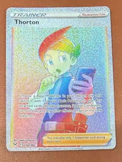 Pokemon TCG Thorton 210/196 astral radiance full art HOLO Mint pack to sleeve - Image 1