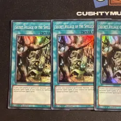 YUGIOH SECRET VILLAGE OF THE SPELLCASTERS SUPER RARE INCH-EN033 1ST EDITION X3 - Image 2
