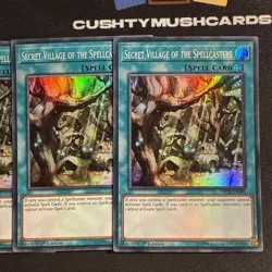 YUGIOH SECRET VILLAGE OF THE SPELLCASTERS SUPER RARE INCH-EN033 1ST EDITION X3 - Image 3