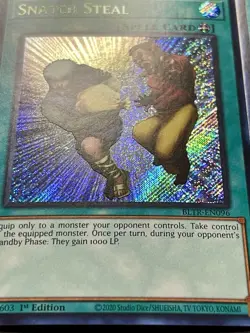 3x Snatch Steal | Secret Rares | BLTR-EN096 | NM | 1st Editions | YuGiOh! - Image 4
