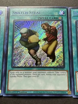 3x Snatch Steal | Secret Rares | BLTR-EN096 | NM | 1st Editions | YuGiOh! - Image 5