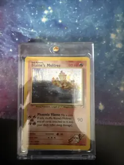 Pokemon TCG Blaine's Moltres Gym Heroes Holo Card 1/132 - Image 1