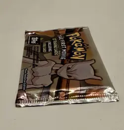 Topps Pokemon THE FIRST MOVIE Pack 9 Cards Foil Black Logo Sealed! Free Ship! - Image 3