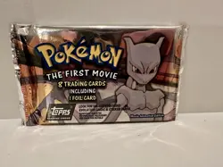 Topps Pokemon THE FIRST MOVIE Pack 9 Cards Foil Black Logo Sealed! Free Ship! - Image 5