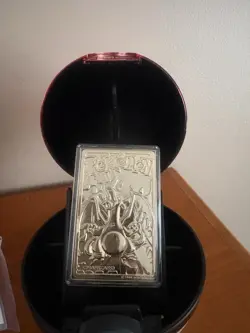 23K Gold Plated CHARIZARD Trading Card 1999 Burger King Pokemon Ball Opened - Image 2