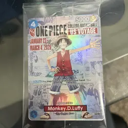 One Piece Monkey.D.Luffy College Basketball US Voyage Card SEALED St. John's - Image 1