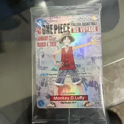 One Piece Monkey.D.Luffy College Basketball US Voyage Card SEALED St. John's - Image 3