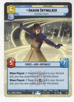 Star Wars Unlimited LotF Hyperspace Legendary Card LOF334 Anakin Skywalker - Image 1