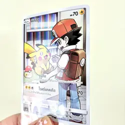Pokemon S-Thai Card Sun Moon CSM2aC-153 CHR (Dream League) Red's Pikachu Holo - Image 2