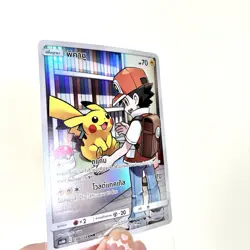 Pokemon S-Thai Card Sun Moon CSM2aC-153 CHR (Dream League) Red's Pikachu Holo - Image 3