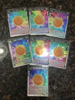 Dragon Balls 1-7 Star Complete Set Foil Dragon Ball Super Card Game | NM - Image 1