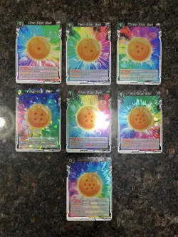 Dragon Balls 1-7 Star Complete Set Foil Dragon Ball Super Card Game | NM - Image 2