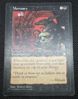 MTG Mortuary - Stronghold - Rare - MP - Vintage Magic The Gathering - Image 2