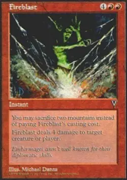 1 x Fireblast - Visions - Light Play - MTG - Image 1