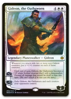 Gideon, the Oathsworn #265 (Foil) (NM) War of the Spark WAR Magic MTG - Image 1