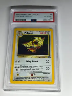 1999 Pokemon Jungle Pidgeot Holo 8/64 Graded PSA 10 - Image 1