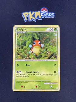 Pokemon TCG Ledyba Heartgold & Soulsilver 71/123 Regular MP. - Image 1