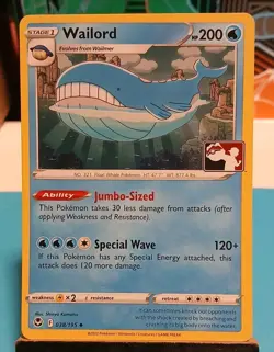 Wailord 038/195 Prize Pack Series Pokemon Play! LP Condition - Image 4