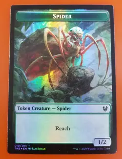 1x Spider // Satyr | FOIL TOKEN | Theros Beyond Death | MTG Magic Cards - Image 1