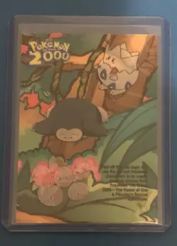 2000 Topps Pokemon The Movie 2000 Togepi Snorlax Exeggcute Sticker Card #10 - Image 1