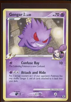 Gengar GL Uncommon 40/111 Ex/NM- Platinum Rising Rivals Pokemon - Image 1