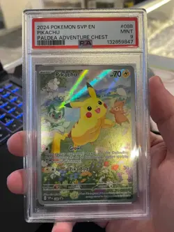 Pokemon - Pikachu SVP 88 Paldea Adventure Chest PSA 9 - Image 1