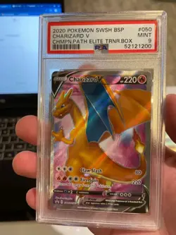 Pokemon Charizard V SWSH050 Sword & Shield Promo Full Art PSA 9 - Image 1