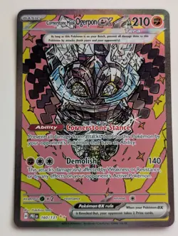 Cornerstone Mask Ogerpon EX 160/131 Prismatic Evolutions Holo SIR Pokemon LP - Image 1