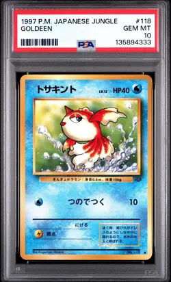 1997 Pokemon Japanese Jungle Goldeen PSA 10 Gem Mint #118 - Image 1