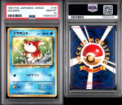 1997 Pokemon Japanese Jungle Goldeen PSA 10 Gem Mint #118 - Image 3