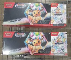 2 Pokemon Prismatic Evolutions Surprise Box And Booster Bundle Sealed - Image 1