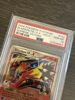 Pokemon Blaziken FB Lv.X Supreme Victors Holo Ultra Rare #142 PSA 10 Gem Mint - Image 3