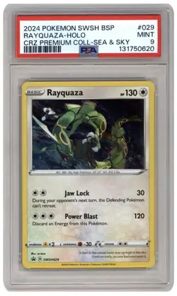 2024 Pokemon Rayquaza SWSH BSP HOLO- CRZ Premium Collection Sea & Sky PSA 9 - Image 1