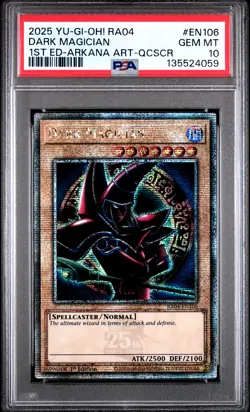Dark Magician RA04-EN106 1st Edition Arkana QCR Yugioh PSA 10 *059 - Image 1