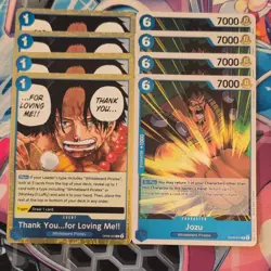 4 x Thank You...for Loving Me!! OP08-053 R & 4 x Jozu 047 R One Piece Foil Mint - Image 1