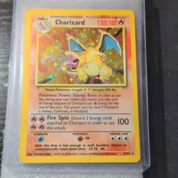 Pokemon Charizard Base Set Holo Rare 120 HP 4/102 English 1999 Card - Image 1