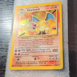 Pokemon Charizard Base Set Holo Rare 120 HP 4/102 English 1999 Card - Image 2