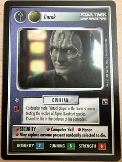 Garak Star Trek CCG Card Game Dominion Rare LP - Image 1