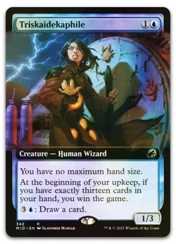 Triskaidekaphile (Extended Art) #342 (Foil) (NM) Midnight Hunt MID Magic MTG - Image 1