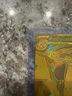GOLD Mega Charizard X EX – 130/094 – Full Art Gold – Pokemon Card - Image 3