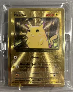 Pokemon TCG Celebrations Pikachu Gold Metal Card 58/102 25th Anniversary A - Image 1